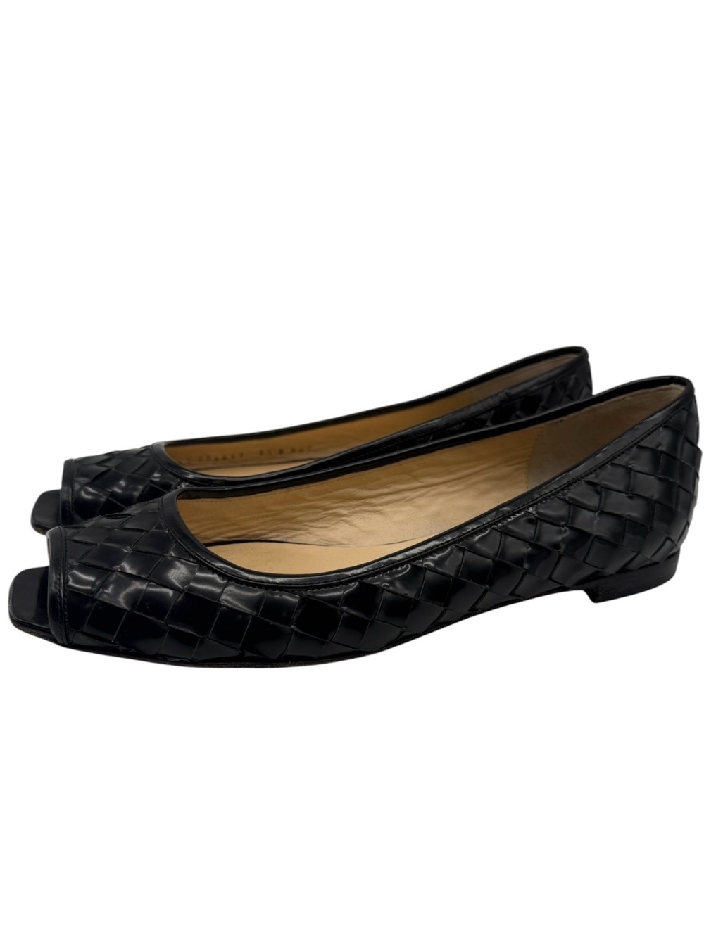 Cole Haan Womens Shoes Leather Flats Sz 9.5 Black Leather Open Toe Italy Chic